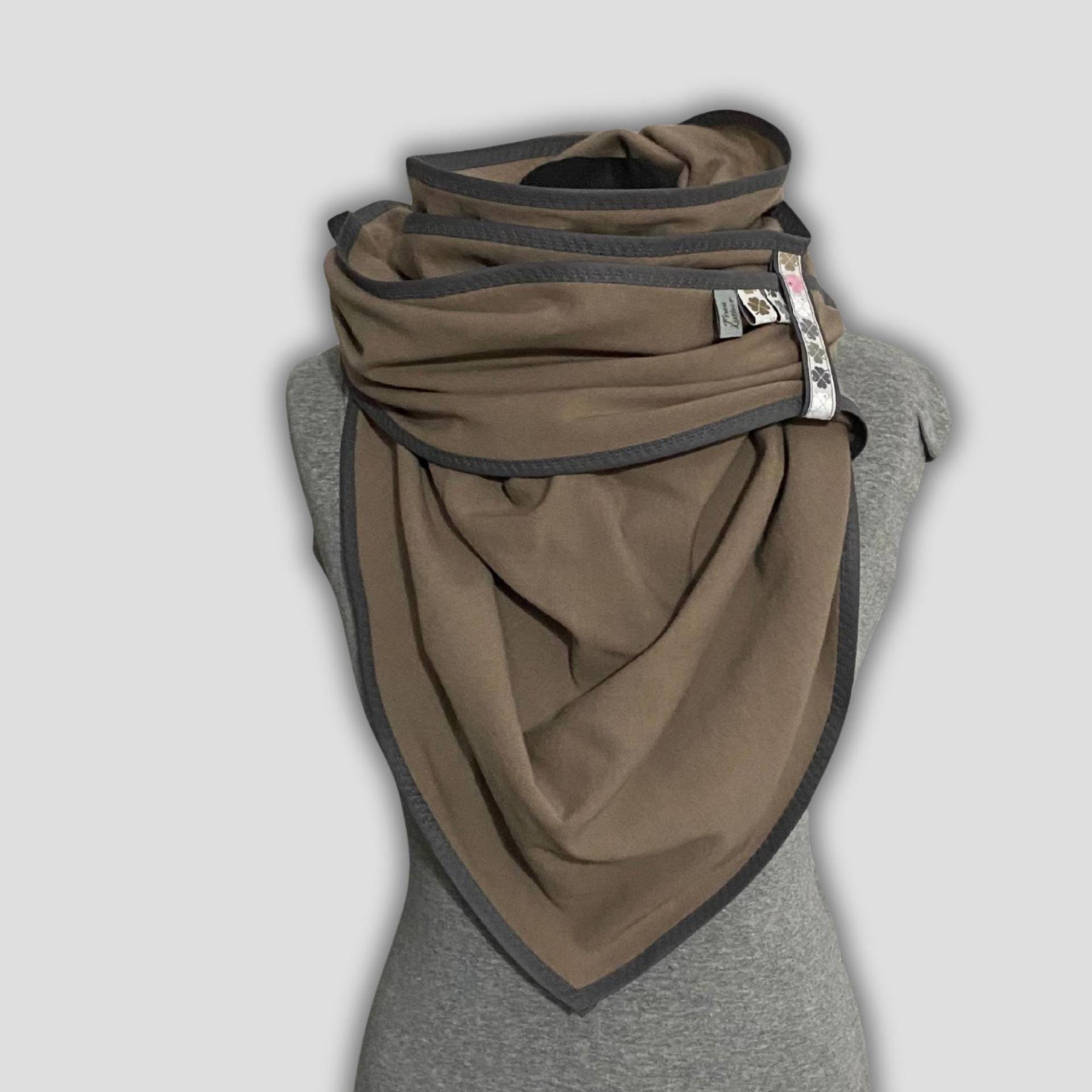Taupe Dreieckstuch, Graues Kuscheltuch Xxl Taupe Dreieckstuch, Graues Kuscheltuch Xxl von FrauLuther