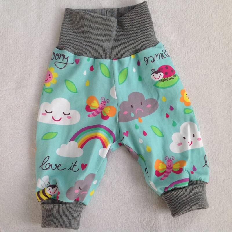 Babyhose "Be Happy" Smile Mint von FrauMamaHaase