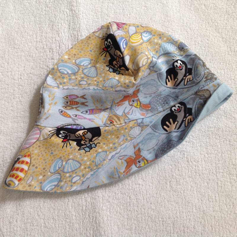 Jersey Sommerhut/Sonnenhut "Pauli - Abenteuer Am Meer" Urlaub Kinder Blau Unisex von FrauMamaHaase