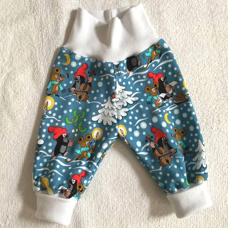 Pumphose Sweat Pauli Winterzeit Weihnachten Pants Unisex Krabbelhose Babyhose Geschenk Taufe Geburt Babyausstattung von FrauMamaHaase
