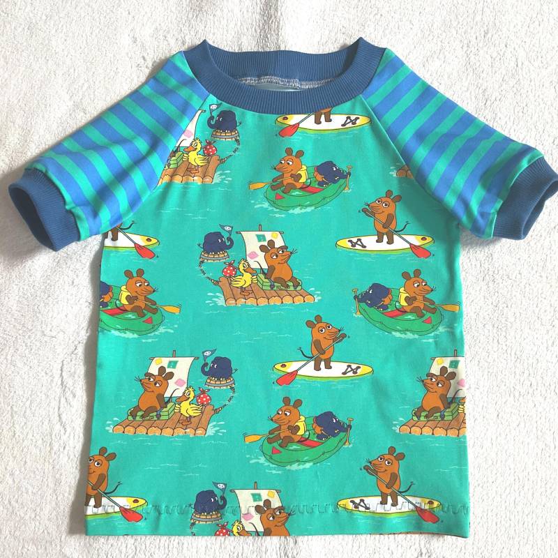T-Shirt "Die Maus - Alle An Board" Kindershirt Blau Mint Frühling Sommer Geschenk Unisex Geburtstag Freunde von FrauMamaHaase