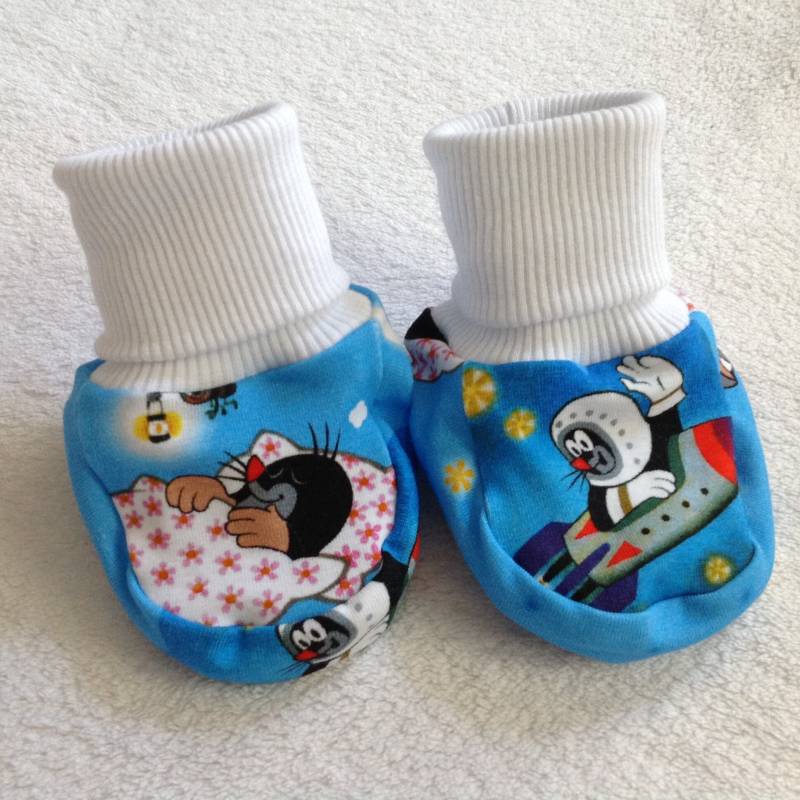 Tippy Toes Babysocken "Der Kleine Maulwurf - Guten Nacht" Füsslinge Geschenk Taufe Winter von FrauMamaHaase