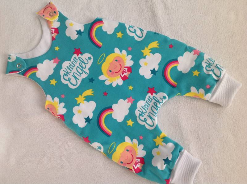 strampler Baby "Kleiner Engel" Babyhose Winter Mint Romper Einteiler Geschenk Geburt Taufe Frühling Babyausstattung von FrauMamaHaase