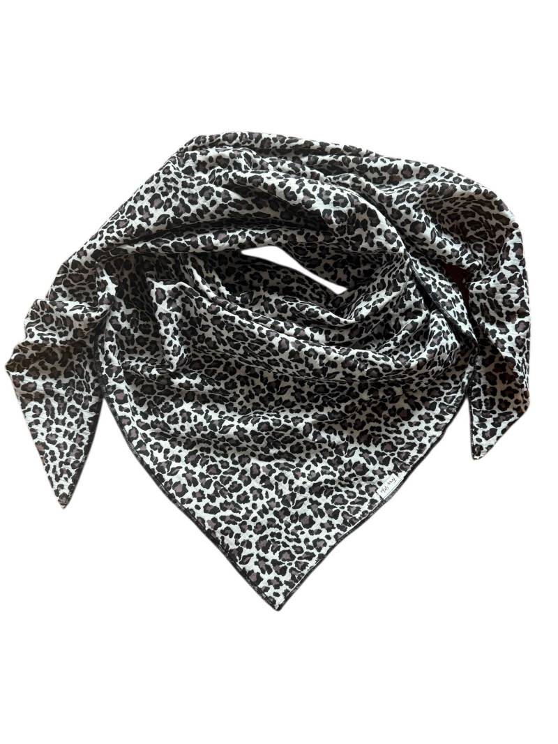 Musselin Halstuch Xxl Leo Natur Beige Creme von FrauMooHandmade