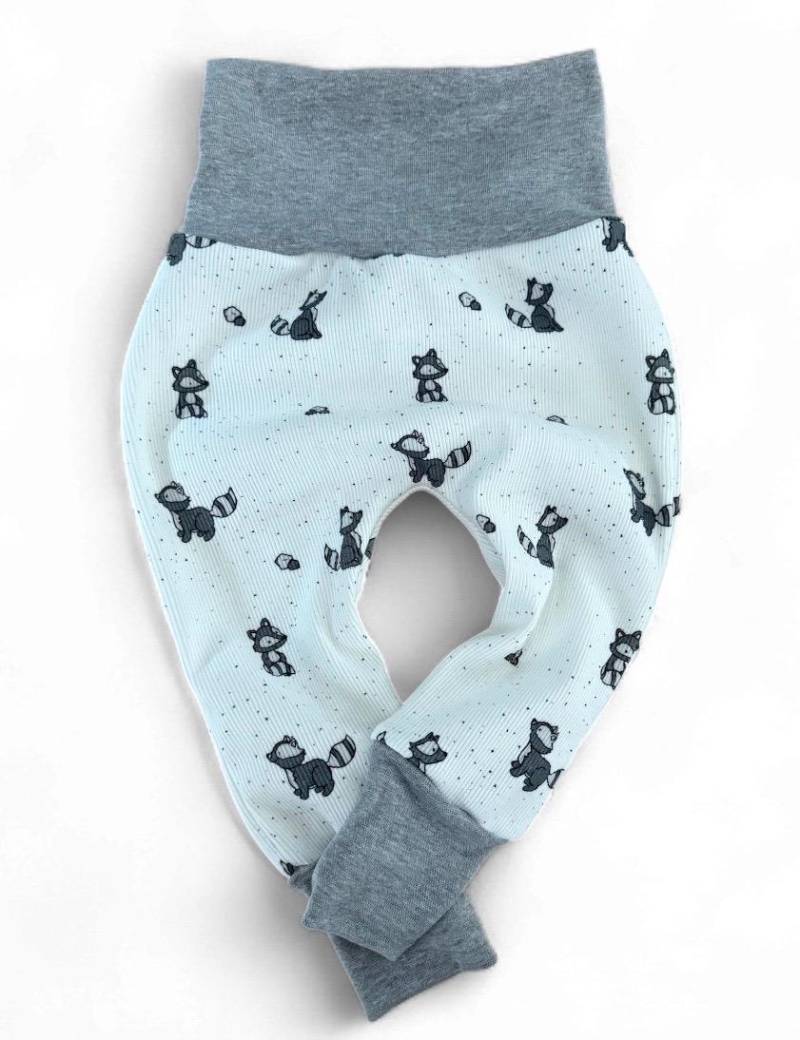 Pumphose Baby Unisex Waschbär Handmade Rippjersey Pumphose Baby Unisex Waschbär Handmade Rippjersey von FrauMooHandmade
