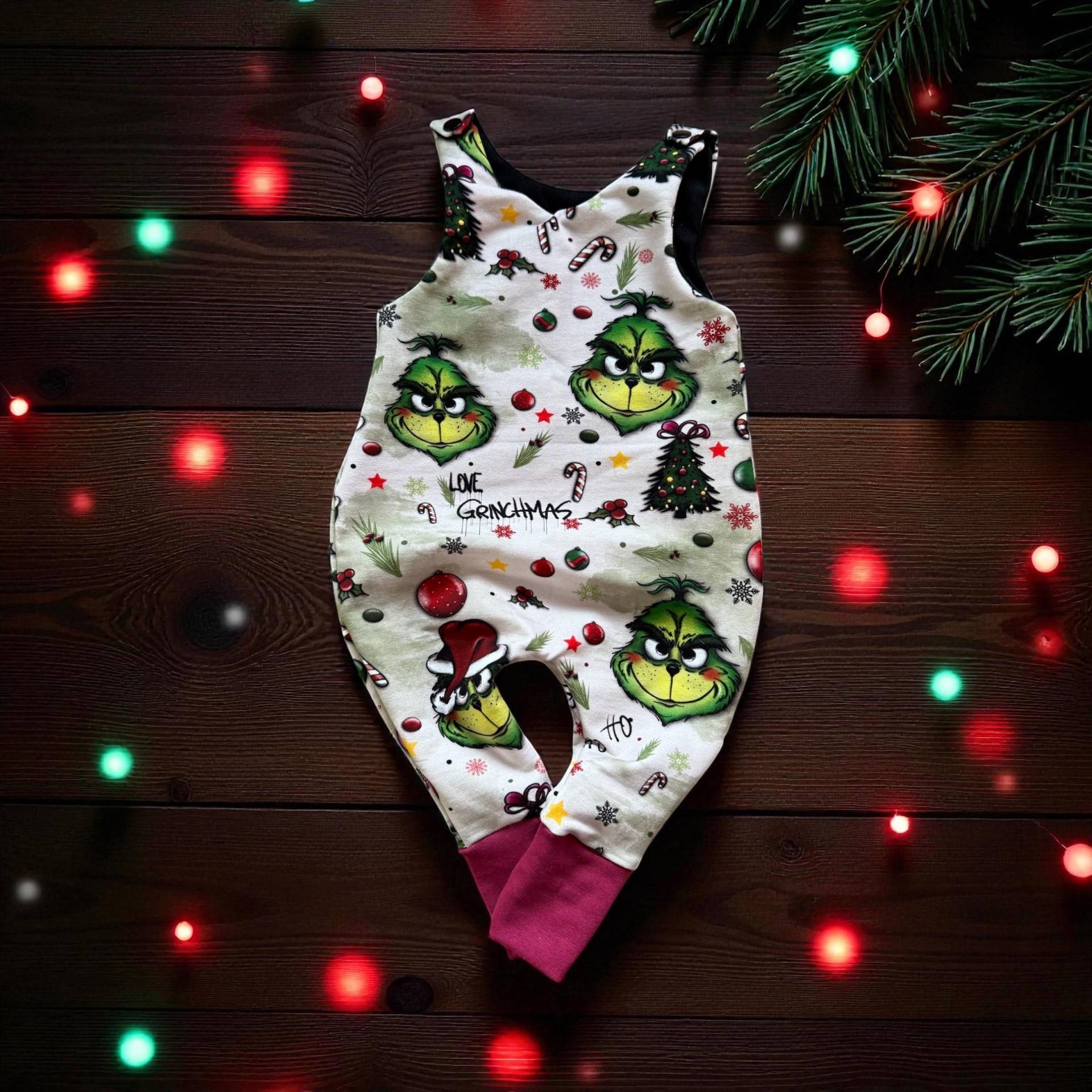strampler Baby Mädchen Jungen Grinch Weihnachten von FrauMooHandmade