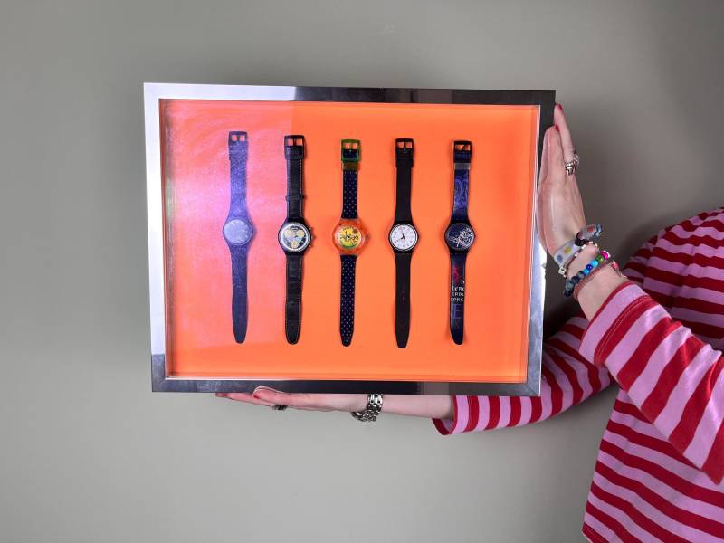 Set Aus 5 Swatch Uhren Armbanduhr Gerahmt Hinter Glas I Gb135 Tristan Gent Classic Two Gb709 Jokey Miobiao Scb 112 Gb723 Genji Set Aus 5 Swatch Uhren Armbanduhr Gerahmt Hinter Glas I Gb135 Tristan Gent Classic Two Gb709 Jokey Miobiao Scb 112 Gb723 Genji von FrauVaseDesigns