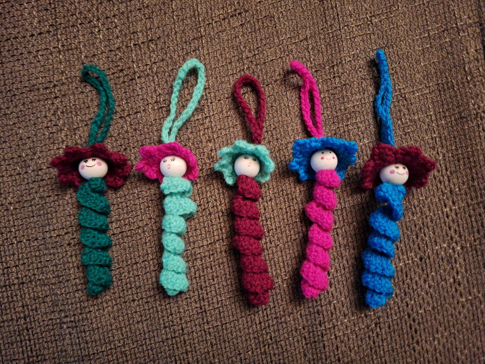 5x Glückswürmchen/Sorgenwürmchen, Anhänger, Talismann 5x Glückswürmchen/Sorgenwürmchen, Anhänger, Talismann von FrauWoody