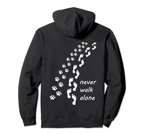 Never walk alone für Hundebesitzer frau Pullover Hoodie Never walk alone für Hundebesitzer frau Pullover Hoodie von Frauchen Herrchen Gassi Hunde Spruch Geschenkidee