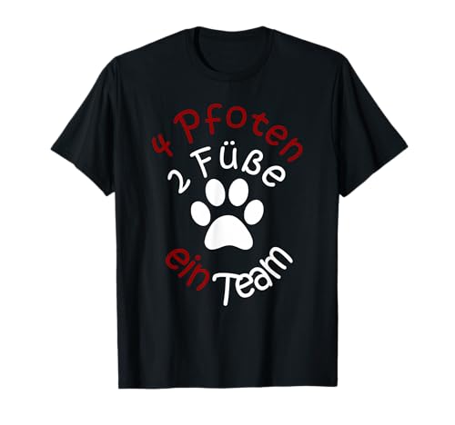 Pfotenabdruck Dog Tshirt für Hundebesitzer frau Hundeschule T-Shirt Pfotenabdruck Dog Tshirt für Hundebesitzer frau Hundeschule T-Shirt von Frauchen Herrchen Gassi Hunde Spruch Geschenkidee