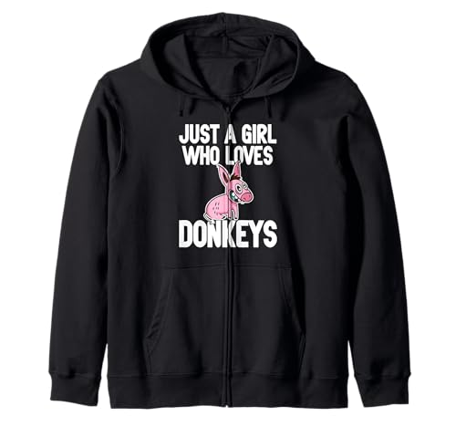 Esel Fan Mädchen Lustig Tier Cartoon Kapuzenjacke Esel Fan Mädchen Lustig Tier Cartoon Kapuzenjacke von Frauen Bauernhof Tiere Humor