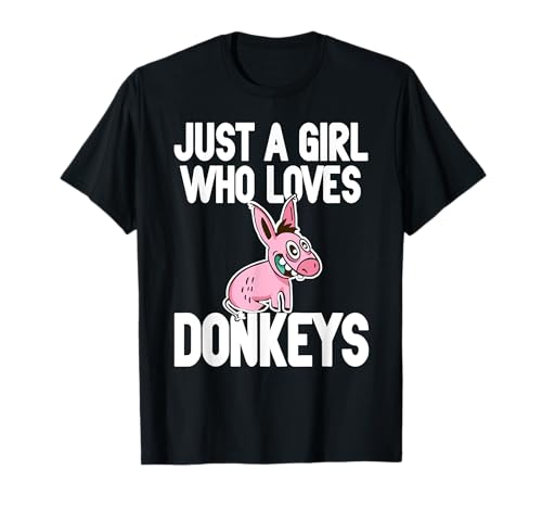 Esel Fan Mädchen Lustig Tier Cartoon T-Shirt Esel Fan Mädchen Lustig Tier Cartoon T-Shirt von Frauen Bauernhof Tiere Humor