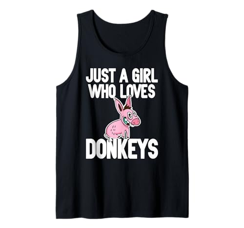 Esel Fan Mädchen Lustig Tier Cartoon Tank Top Esel Fan Mädchen Lustig Tier Cartoon Tank Top von Frauen Bauernhof Tiere Humor