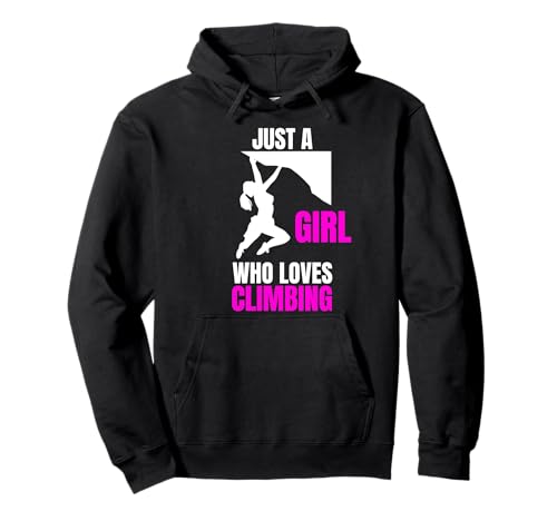 Damen Kletterer Bekleidung Bergsport Mädchen Bouldern Spruch Pullover Hoodie von Frauen Bergsteiger Sprüche Climbing Outfit Sport