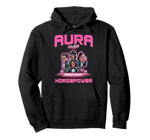 Aura statt PS Cooles Retro-Shirt für Frauen, die Sich Pullover Hoodie Aura statt PS Cooles Retro-Shirt für Frauen, die Sich Pullover Hoodie von Frauen-Fahrerin Aura Farming Fahrbegeisterte