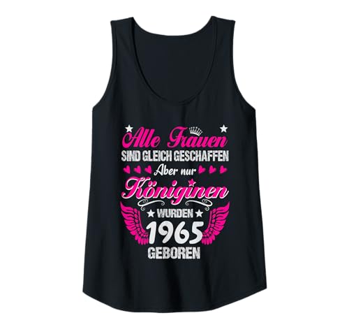 Damen Königinnen sind Jahrgang 1965 geboren 60. Geburtstag Tank Top von Frauen Geburtstag 1965 Jahrgang 1965 Königin