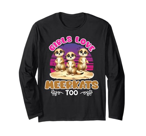 Erdmännchen GIRLS LOVE MEERKATS TOO Lustiges Meerkat Langarmshirt Erdmännchen GIRLS LOVE MEERKATS TOO Lustiges Meerkat Langarmshirt von Frauen Geschenk Erdmännchen Lustig Shirt Meerkat
