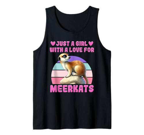 Erdmännchen JUST A GIRL WITH A LOVE FOR MEERKATS Erdmännchen Tank Top Erdmännchen JUST A GIRL WITH A LOVE FOR MEERKATS Erdmännchen Tank Top von Frauen Geschenk Erdmännchen Lustig Shirt Meerkat