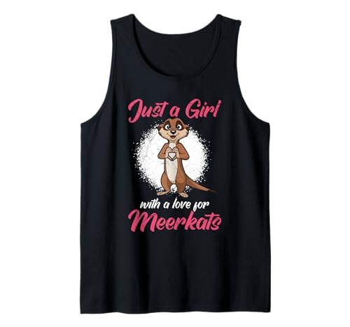 Erdmännchen JUST A GIRL WITH A LOVE FOR MEERKATS Meerkat Tank Top Erdmännchen JUST A GIRL WITH A LOVE FOR MEERKATS Meerkat Tank Top von Frauen Geschenk Erdmännchen Lustig Shirt Meerkat