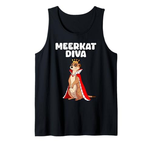 Erdmännchen MEERKAT DIVA Retro Lustiges Meerkat Frauen Tank Top von Frauen Geschenk Erdmännchen Lustig Shirt Meerkat
