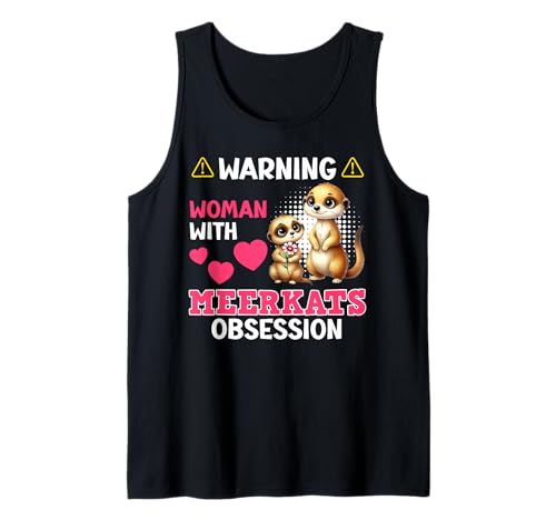 Erdmännchen WARNING WOMAN WITH MEERKATS Lustig Meerkat Tank Top Erdmännchen WARNING WOMAN WITH MEERKATS Lustig Meerkat Tank Top von Frauen Geschenk Erdmännchen Lustig Shirt Meerkat