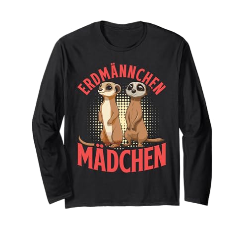 Meerkat Kostüm ERDMÄNNCHEN MÄDCHEN Lustiges Meerkats Langarmshirt von Frauen Geschenk Erdmännchen Lustig Shirt Meerkat