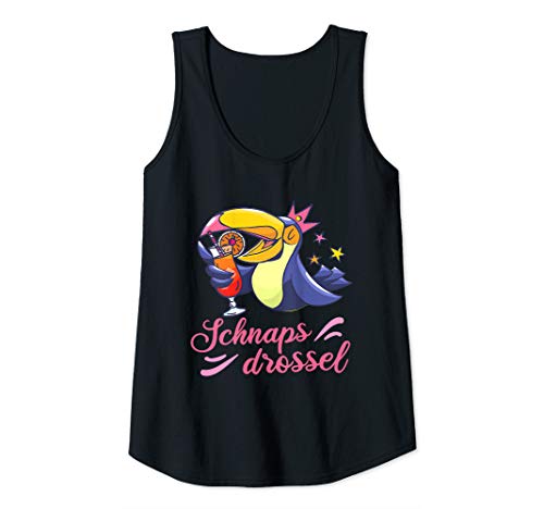 Damen Schnapsdrossel Feiern Saufen Partyurlaub Animateurin Tank Top Damen Schnapsdrossel Feiern Saufen Partyurlaub Animateurin Tank Top von Frauen Geschenke Trinkspruch Mädelsabend Sprüche