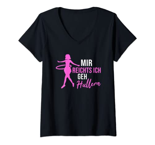 Damen Hula Hoop Sport Liebe Hullern Fitness Tanz Ich geh Hullern T-Shirt mit V-Ausschnitt Damen Hula Hoop Sport Liebe Hullern Fitness Tanz Ich geh Hullern T-Shirt mit V-Ausschnitt von Frauen Hula Hoop Fitness Designs