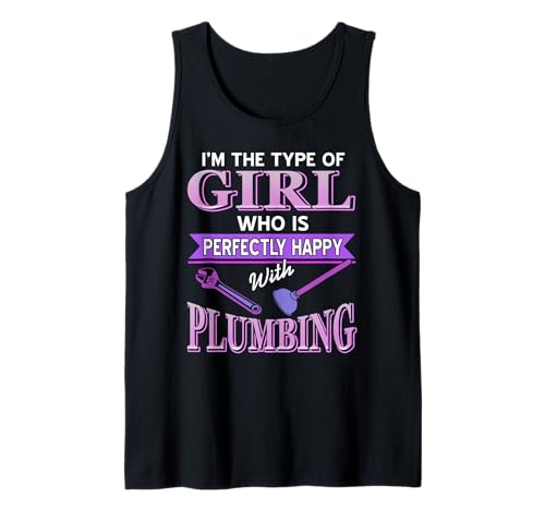 Perfekt Glückliche Mädchen Klempner Werkzeuge Tank Top Perfekt Glückliche Mädchen Klempner Werkzeuge Tank Top von Frauen Humor Sanitär Lustige Aussage