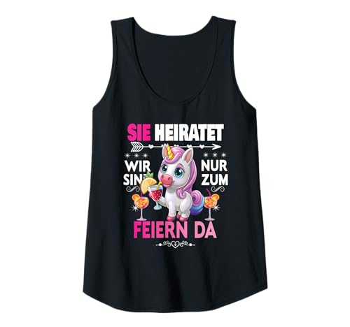 Damen Frauen Junggesellinnenabschied Team Braut Outfit Tshirt JGA Tank Top von Frauen JGA Tracht Poltern Shirt Damen Hochzeits