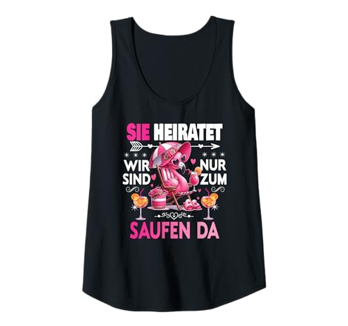 Damen Frauen Junggesellinnenabschied Team Braut Outfit Tshirt JGA Tank Top von Frauen JGA Tracht Poltern Shirt Damen Hochzeits