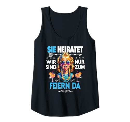Damen Frauen Junggesellinnenabschied Team Braut Outfit Tshirt JGA Tank Top von Frauen JGA Tracht Poltern Shirt Damen Hochzeits
