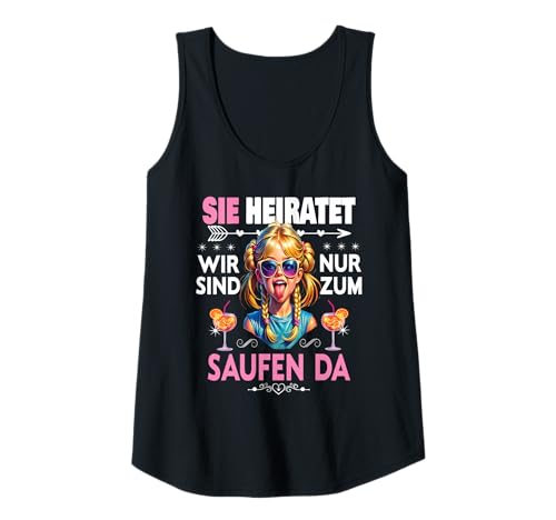Damen Junggesellinnenabschied Team Braut Outfit Frauen Tshirt JGA Tank Top Damen Junggesellinnenabschied Team Braut Outfit Frauen Tshirt JGA Tank Top von Frauen JGA Tracht Poltern Shirt Damen Hochzeits