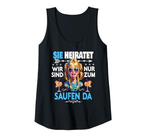 Damen Junggesellinnenabschied Team Braut Outfit Frauen Tshirt JGA Tank Top von Frauen JGA Tracht Poltern Shirt Damen Hochzeits