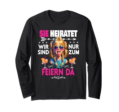Frauen Junggesellinnenabschied Team Braut Outfit Tshirt JGA Langarmshirt von Frauen JGA Tracht Poltern Shirt Damen Hochzeits