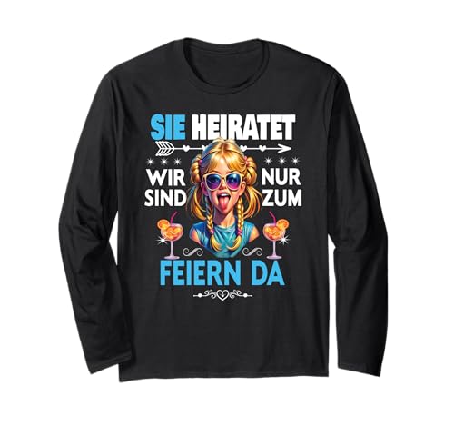 Frauen Junggesellinnenabschied Team Braut Outfit Tshirt JGA Langarmshirt Frauen Junggesellinnenabschied Team Braut Outfit Tshirt JGA Langarmshirt von Frauen JGA Tracht Poltern Shirt Damen Hochzeits