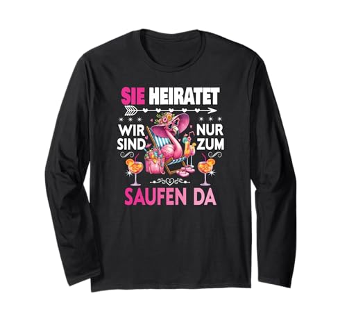 Frauen Junggesellinnenabschied Team Braut Outfit Tshirt JGA Langarmshirt Frauen Junggesellinnenabschied Team Braut Outfit Tshirt JGA Langarmshirt von Frauen JGA Tracht Poltern Shirt Damen Hochzeits