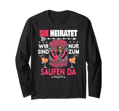 Frauen Junggesellinnenabschied Team Braut Outfit Tshirt JGA Langarmshirt von Frauen JGA Tracht Poltern Shirt Damen Hochzeits