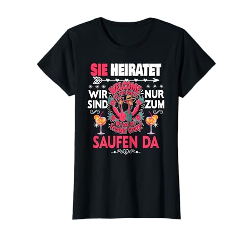 Frauen Junggesellinnenabschied Team Braut Outfit Tshirt JGA T-Shirt von Frauen JGA Tracht Poltern Shirt Damen Hochzeits