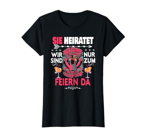 Frauen Junggesellinnenabschied Team Braut Outfit Tshirt JGA T-Shirt von Frauen JGA Tracht Poltern Shirt Damen Hochzeits