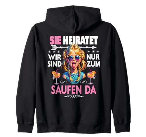Junggesellinnenabschied Team Braut Outfit Frauen Tshirt JGA Kapuzenjacke von Frauen JGA Tracht Poltern Shirt Damen Hochzeits
