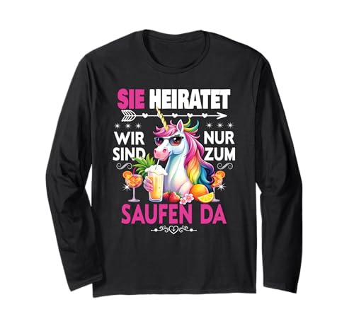 Junggesellinnenabschied Team Braut Outfit Frauen Tshirt JGA Langarmshirt Junggesellinnenabschied Team Braut Outfit Frauen Tshirt JGA Langarmshirt von Frauen JGA Tracht Poltern Shirt Damen Hochzeits