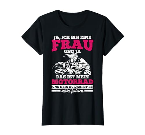 Motorradfahrerin Bikerin Frauen Geschenk Spruch T-Shirt von Frauen Motorrad Geschenk Bikerin