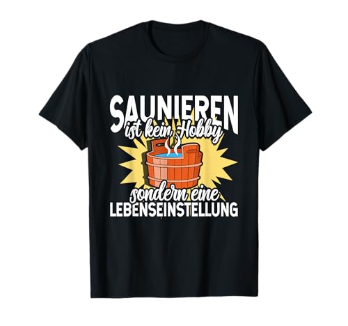 Saunieren Wellness Saunahut Herren Sauna T-Shirt von Frauen Wellness Geschenk Sauna Kilt