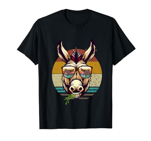 Vintager Esel mit Brille Lustiger Eselliebhaber Mama Papa T-Shirt Vintager Esel mit Brille Lustiger Eselliebhaber Mama Papa T-Shirt von Frauen-Wildtiere lustig
