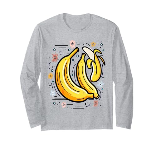 Frauen Bananenfrüchte Liebhaber Grafiken für diejenigen, die Langarmshirt von Frauen lustige Fruchtliebhaber Grafiken