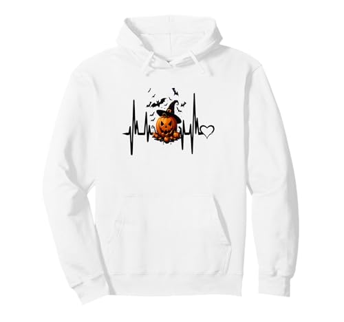 Lustiger Kürbis Herzschlag Halloween für Frauen Männer Pullover Hoodie von Frauen lustige Halloween -Kostüme