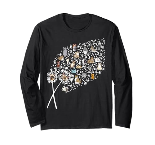Katze Löwenzahn lustige Blume Bunte Haustiere für Frauen Langarmshirt Katze Löwenzahn lustige Blume Bunte Haustiere für Frauen Langarmshirt von Frauen süßes Tier lustige Grafiken