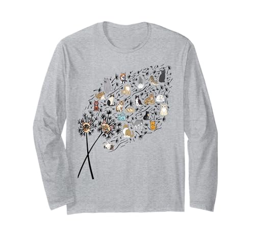 Katze Löwenzahn lustige Blume Bunte Haustiere für Frauen Langarmshirt Katze Löwenzahn lustige Blume Bunte Haustiere für Frauen Langarmshirt von Frauen süßes Tier lustige Grafiken