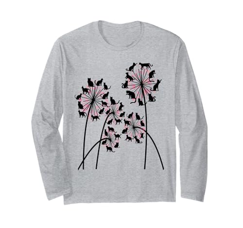 Katze Löwenzahn lustige Blume Bunte Haustiere für Frauen Langarmshirt Katze Löwenzahn lustige Blume Bunte Haustiere für Frauen Langarmshirt von Frauen süßes Tier lustige Grafiken